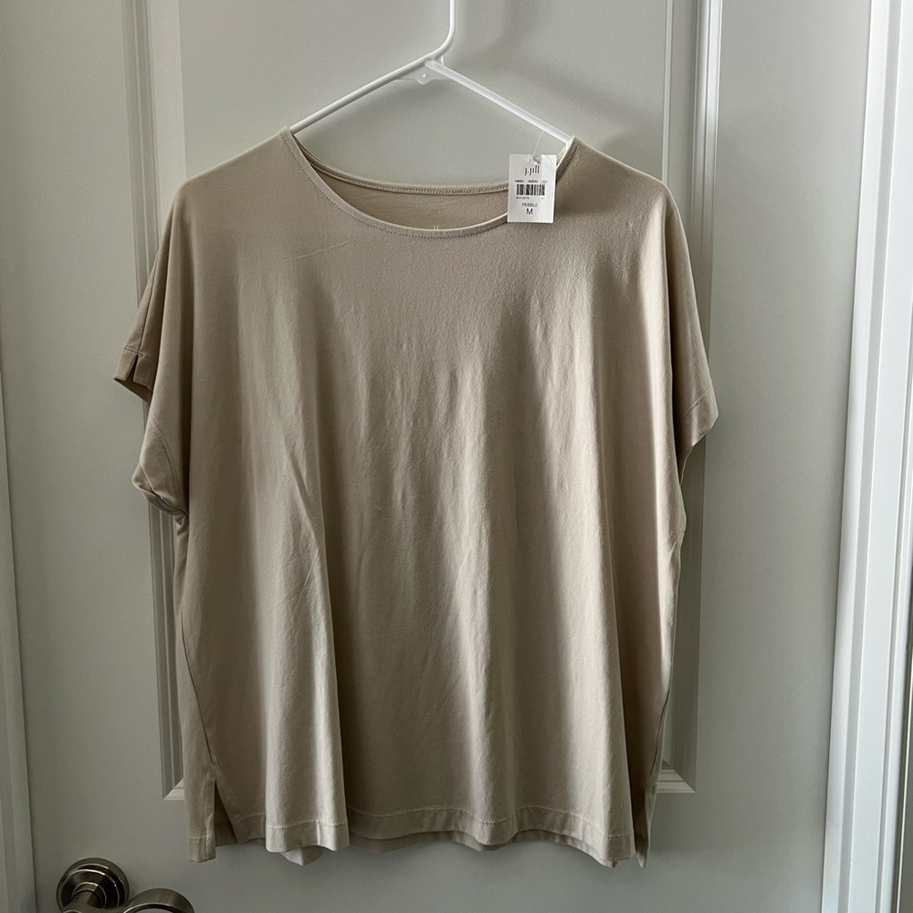 J Jill Luxe Supima relaxed tee-shirt